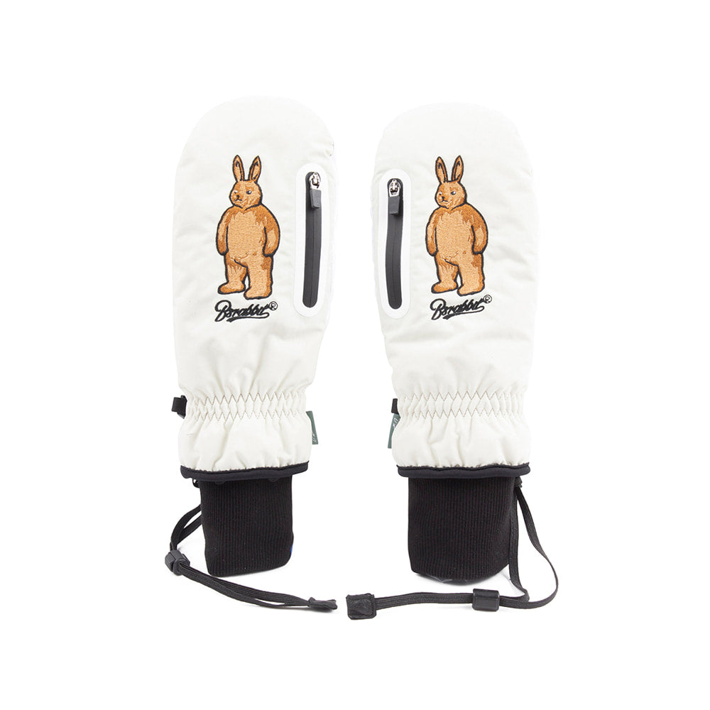 BSR ZIPPER SNOWBOARD MITTENS - CREAM BEIGE