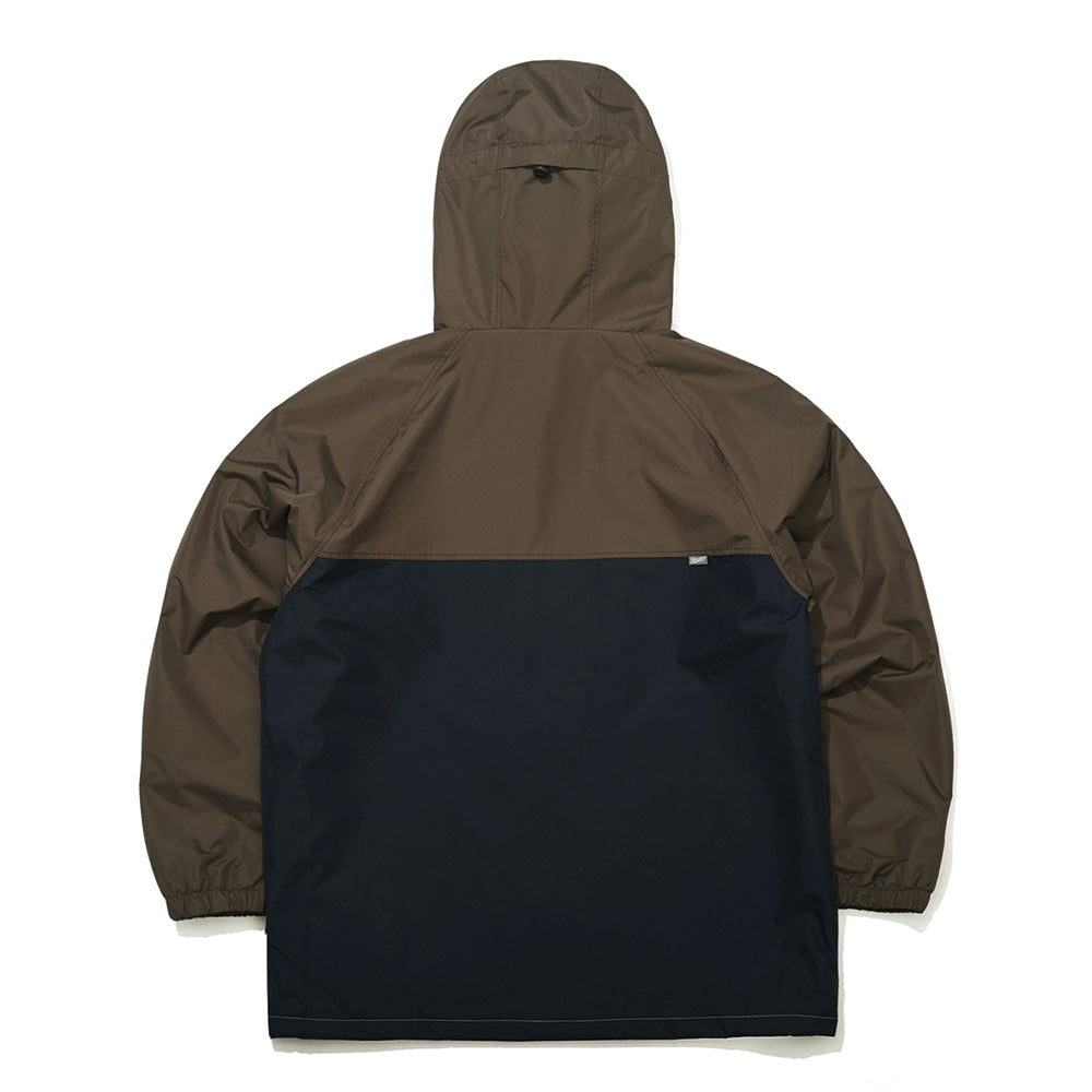 CROSS BOX HOODED JACKET - KHAKI WHITE