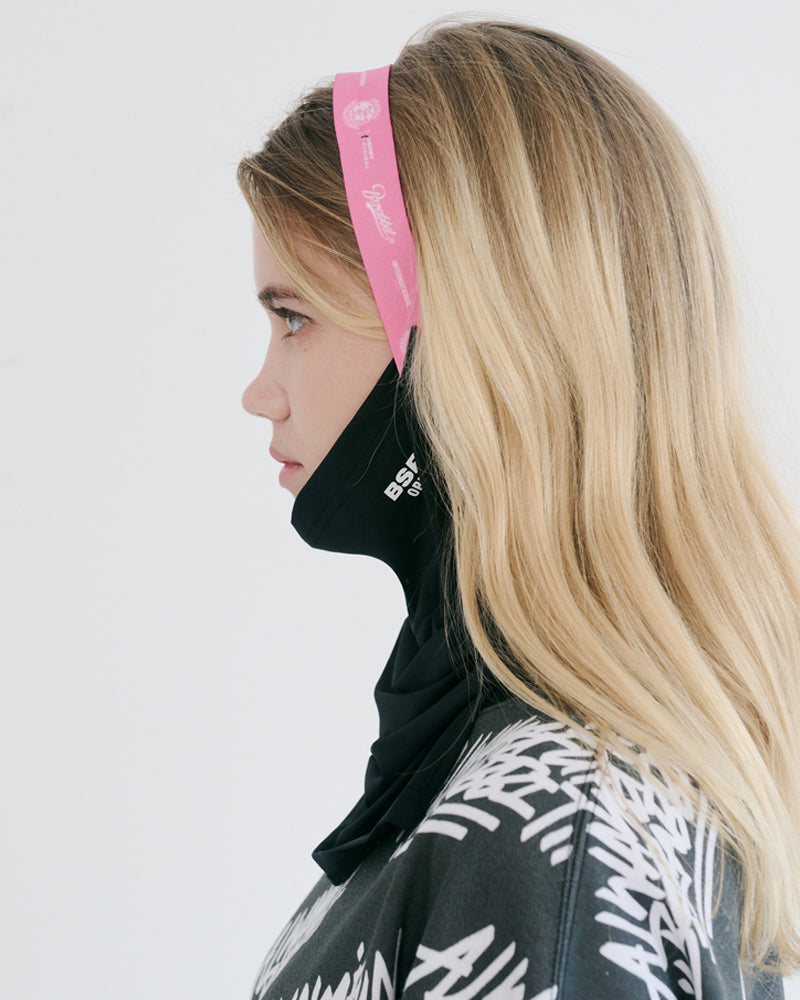 V-LINE LOGO BAND BALACLAVA - PINK