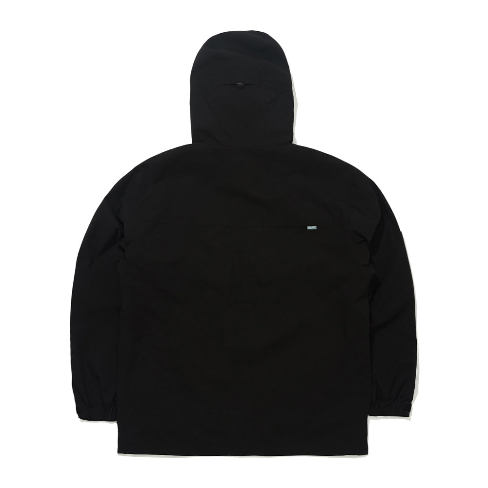 MMM WINDBREAKER HOODED STRETCH JACKET - BLACK