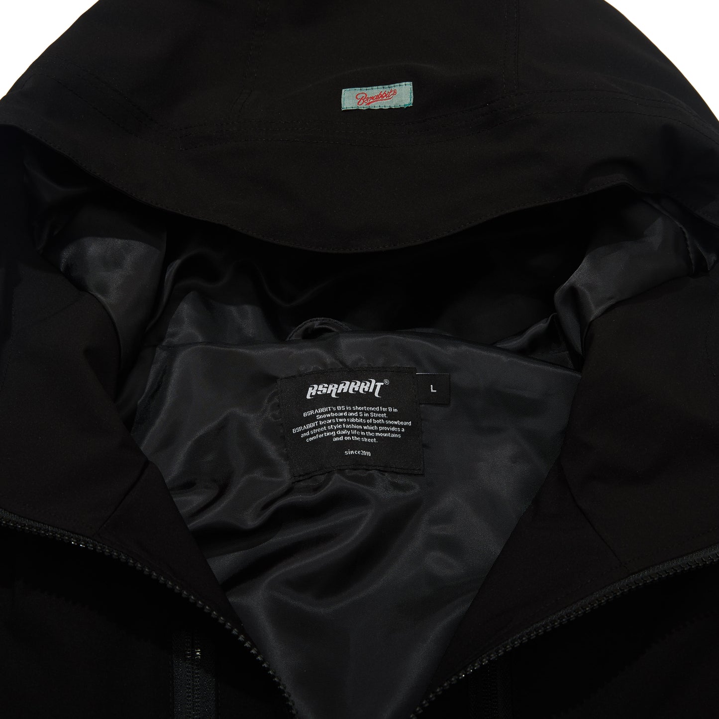 MMM WINDBREAKER HOODED STRETCH JACKET - BLACK