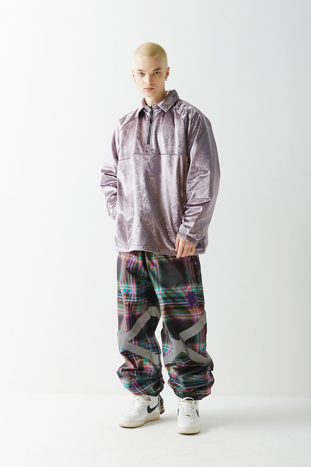 POT-X REFLECTIVE JOGGER - PURPLE CHECK