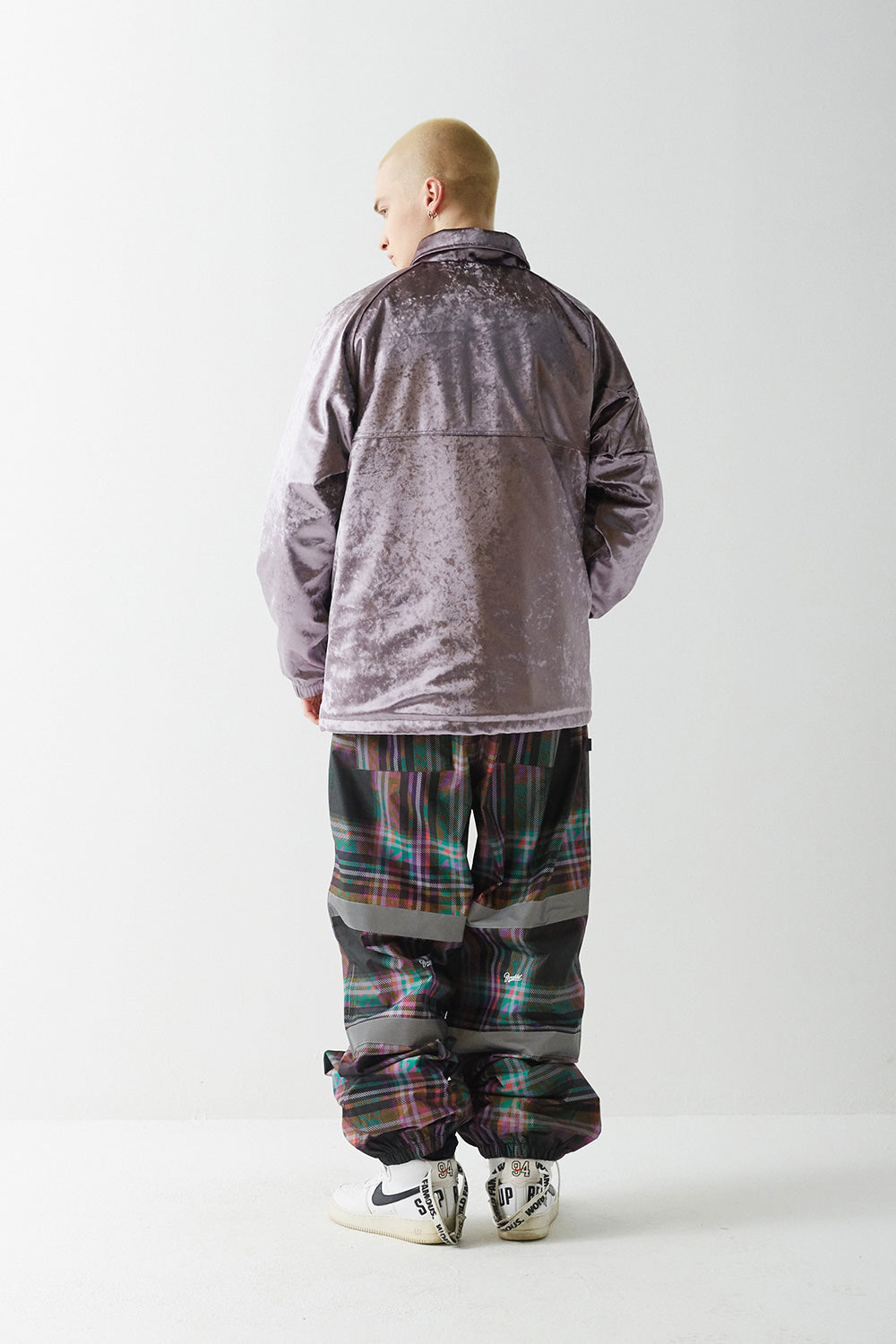 POT-X REFLECTIVE JOGGER - PURPLE CHECK