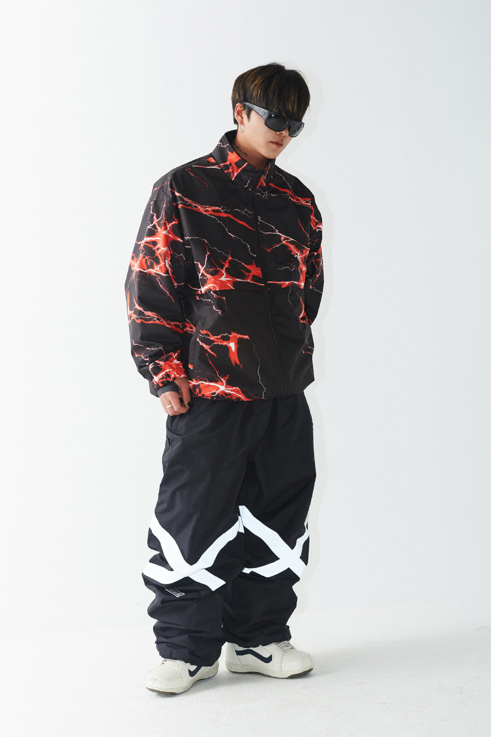 POT-X REFLECTIVE TRACK PANTS - BLACK