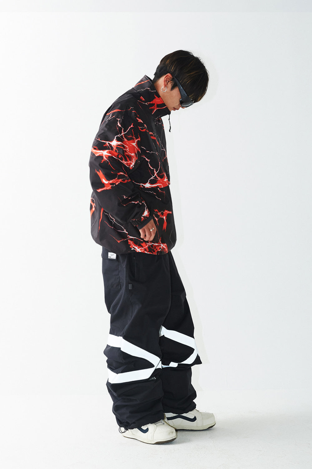 POT-X REFLECTIVE TRACK PANTS - BLACK