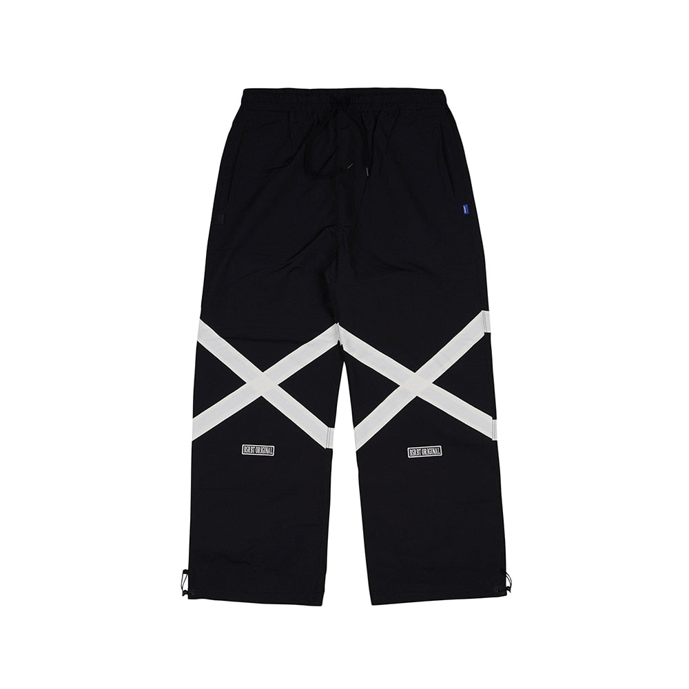 POT-X REFLECTIVE TRACK PANTS - BLACK