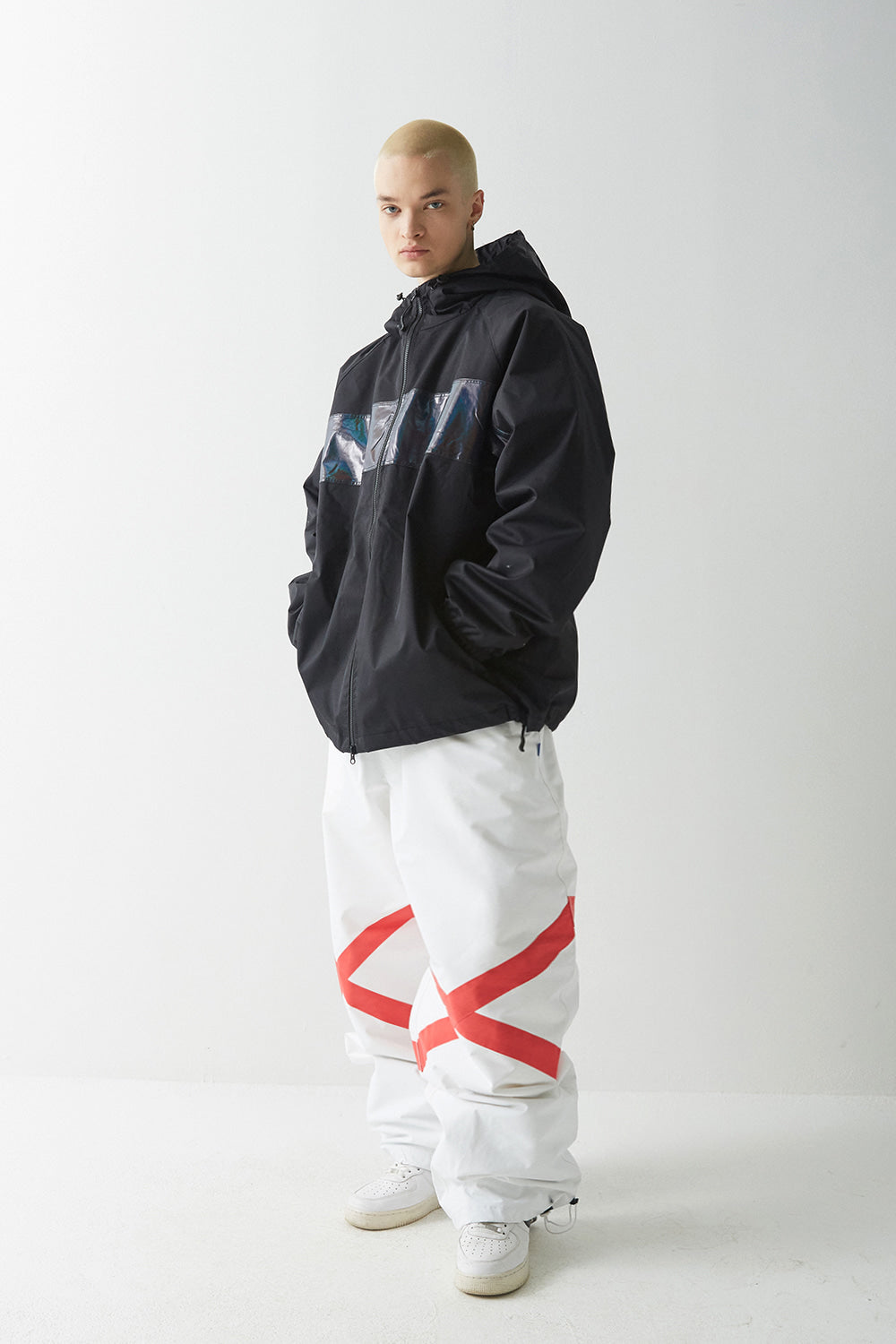 POT-X REFLECTIVE TRACK PANTS - WHITE