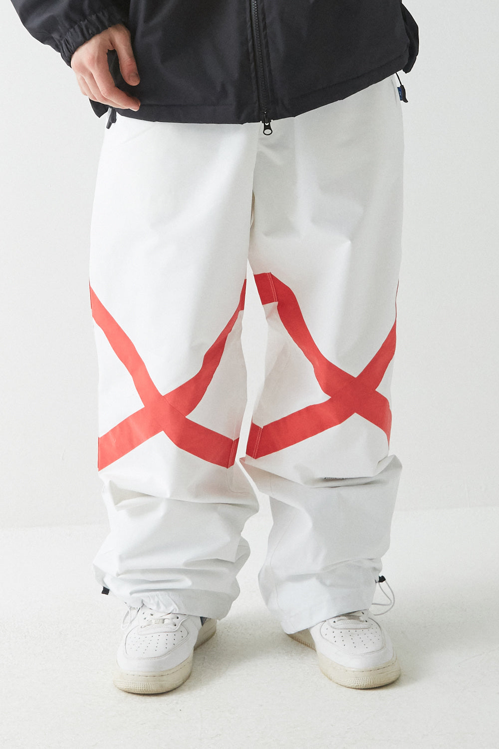 POT-X REFLECTIVE TRACK PANTS - WHITE