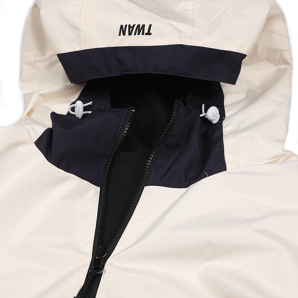 TWAN REVERSIBLE WINDBREAKER - CREAM BLACK