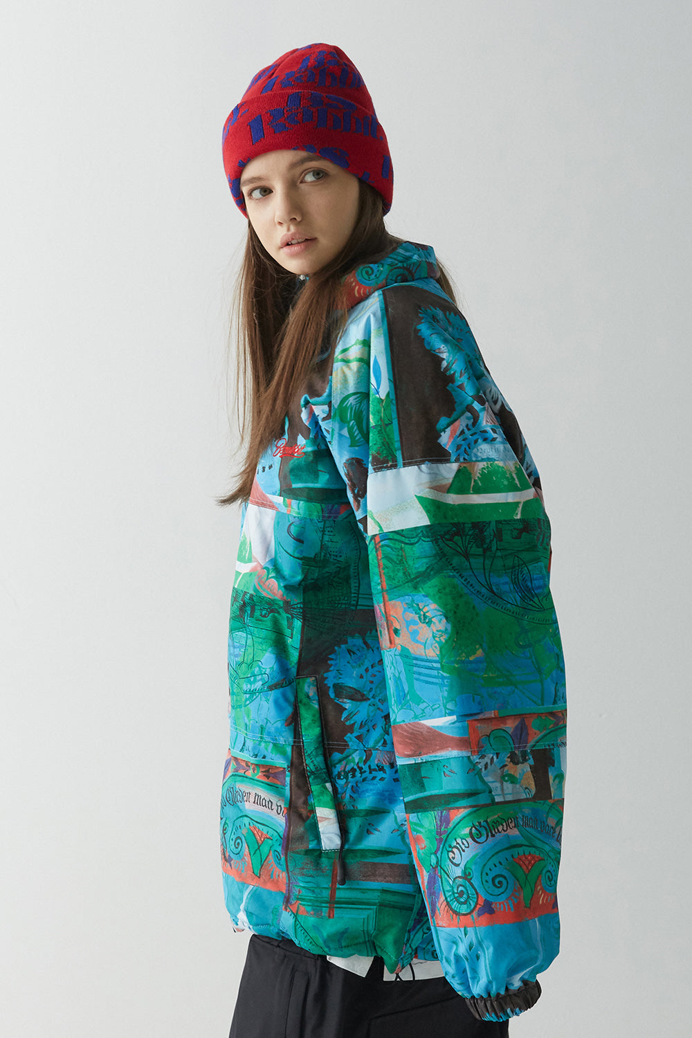 ROMANTIC PADDED JUMPER - GREEN BLUE