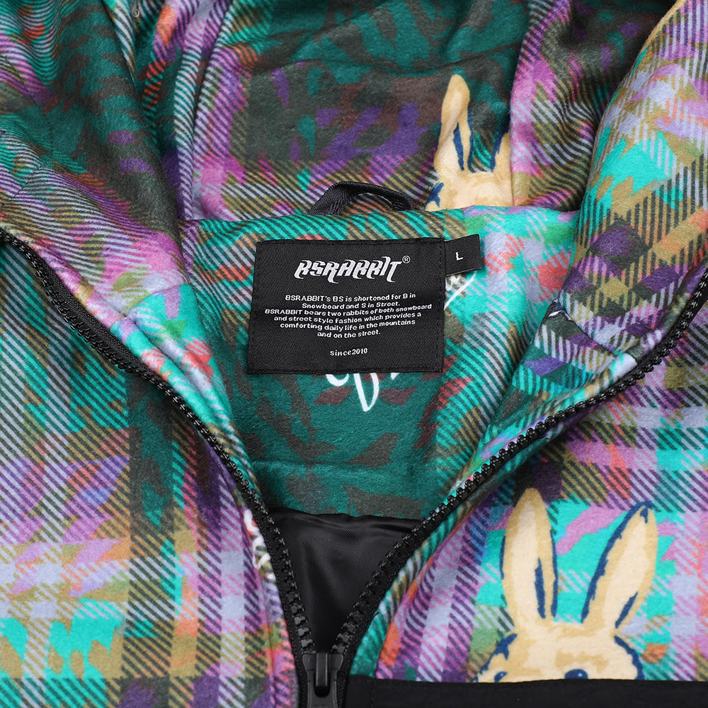 ROYAL FLEECE JACKET BEAR RABBIT - DARK CHECK