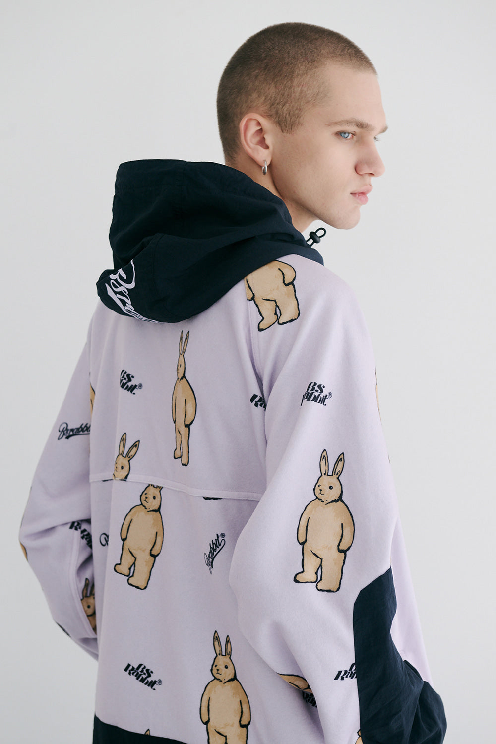 ROYAL FLEECE JACKET BIG BEAR RABBIT - PURPLE