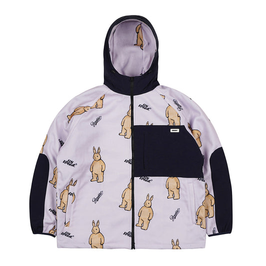 ROYAL FLEECE JACKET BIG BEAR RABBIT - PURPLE