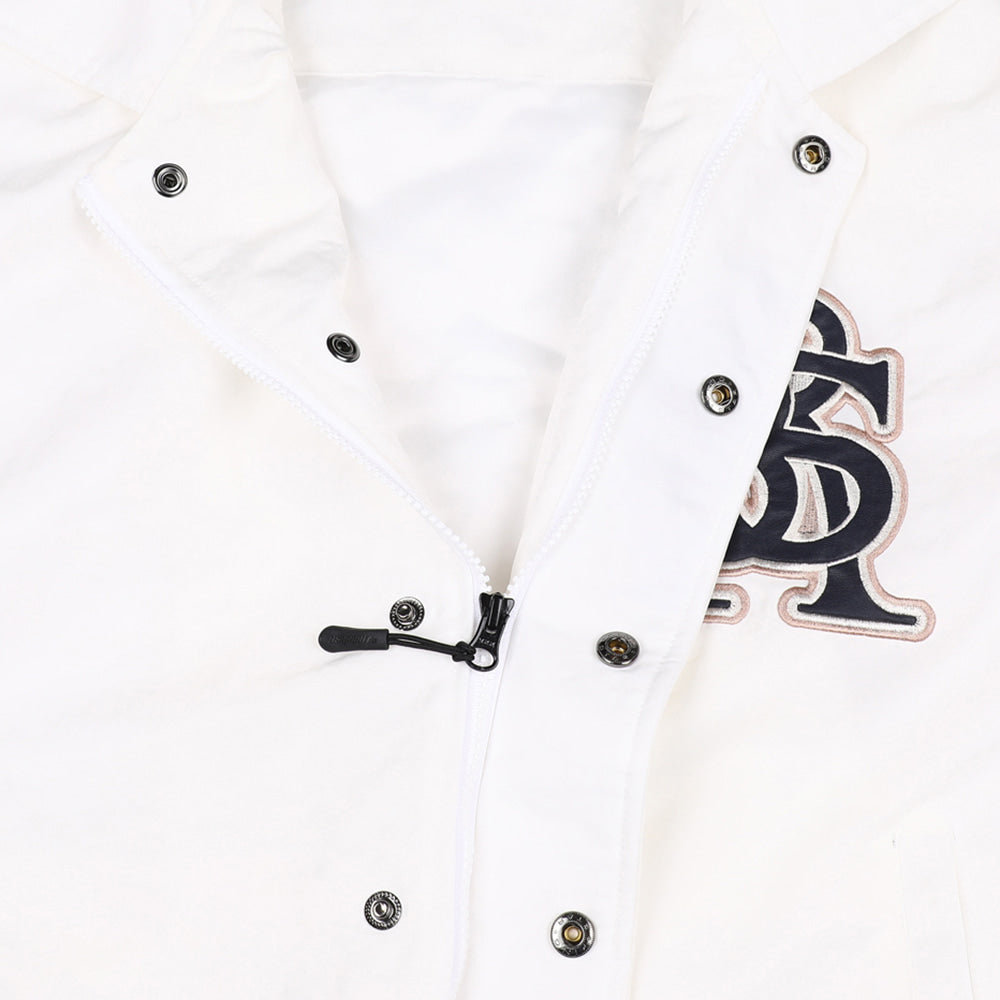 BIG LOGO VARSITY JACKET - CREAM