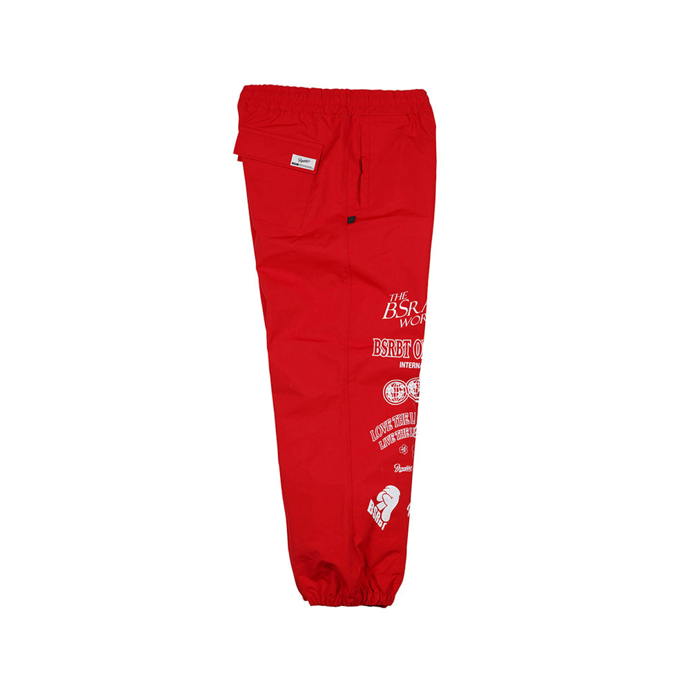 Supreme red track on sale pants